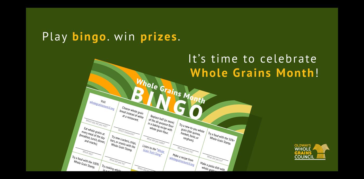 Whole Grains Month bingo