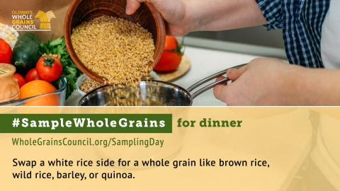 #SampleWholeGrains for dinner with brown rice photo