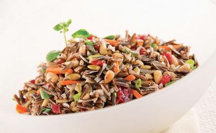 Wild Rice Salad with Pepitas and Cranberries