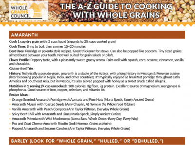 The A-Z Guide to Cooking with Whole Grains