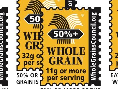 Examples of the three types of Whole Grain Stamp