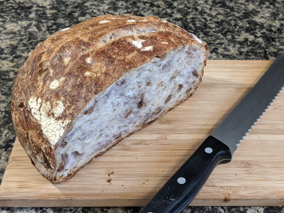 Walnut Sourdough bread made with einkorn flour