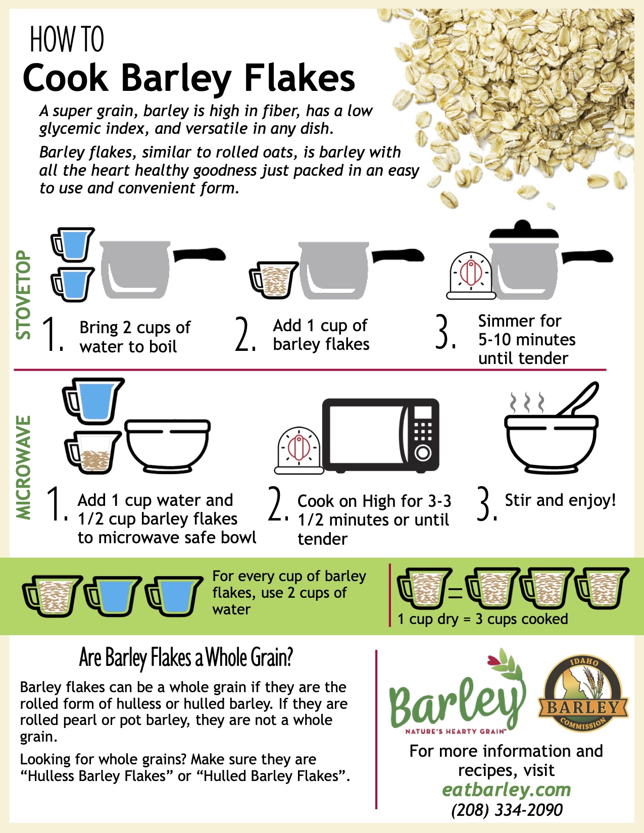 How-to guide for cooking barley flakes