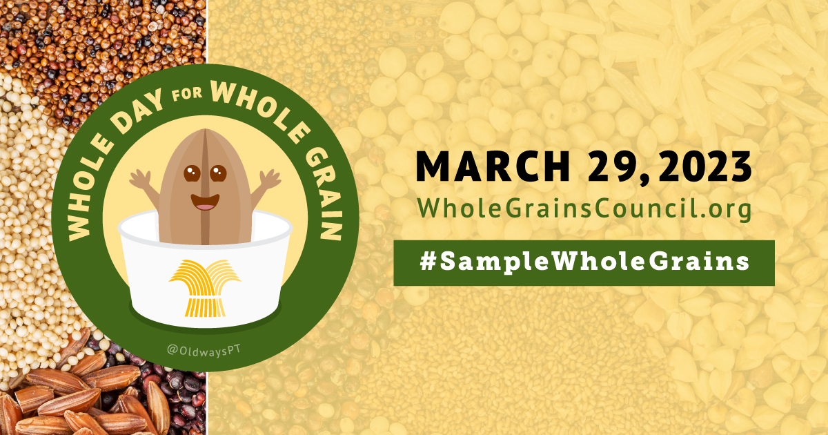 Whole Day for Whole Grain mascot rectangle