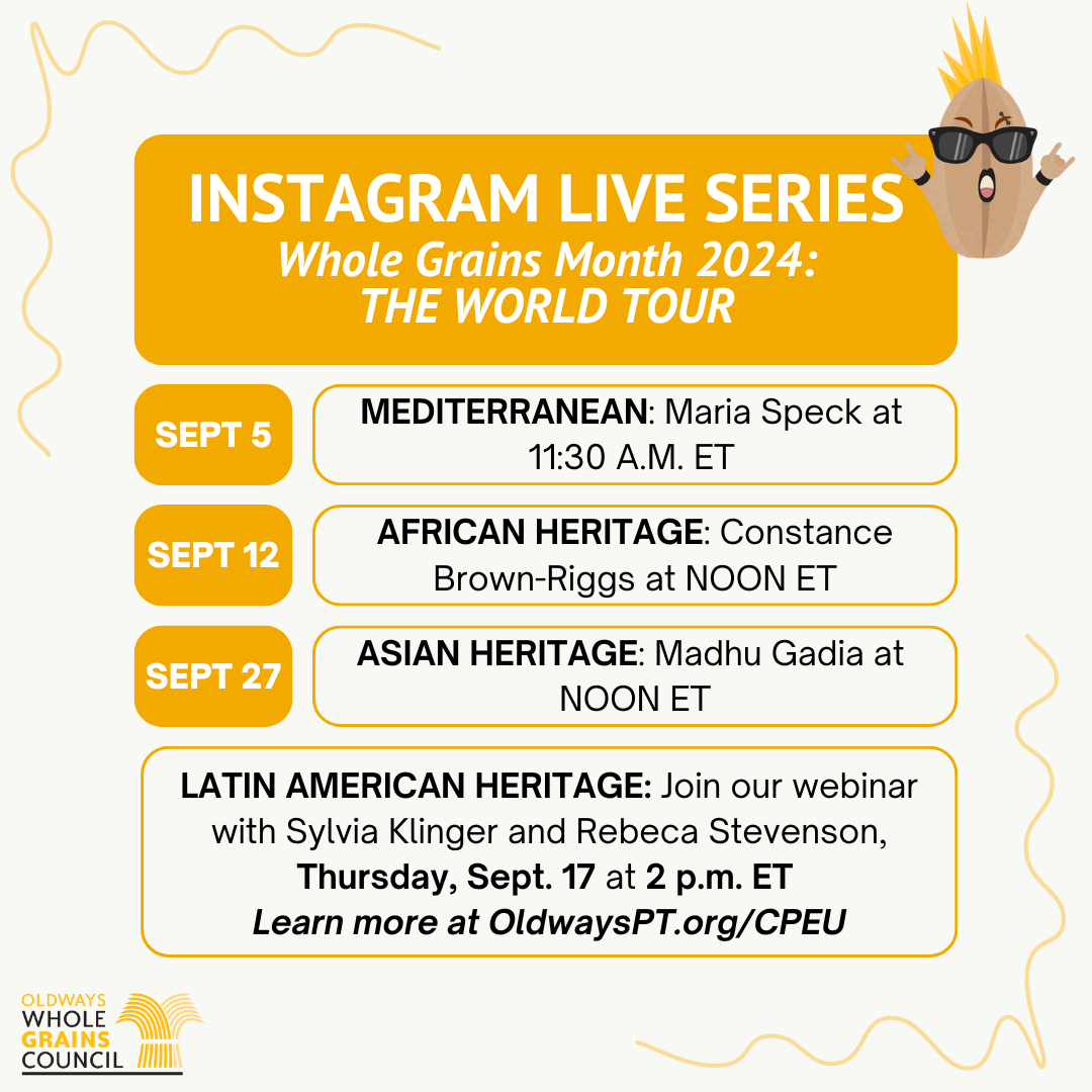 Graphic showing list of IG Live events