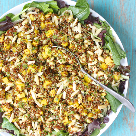 Curried Red Quinoa Salad