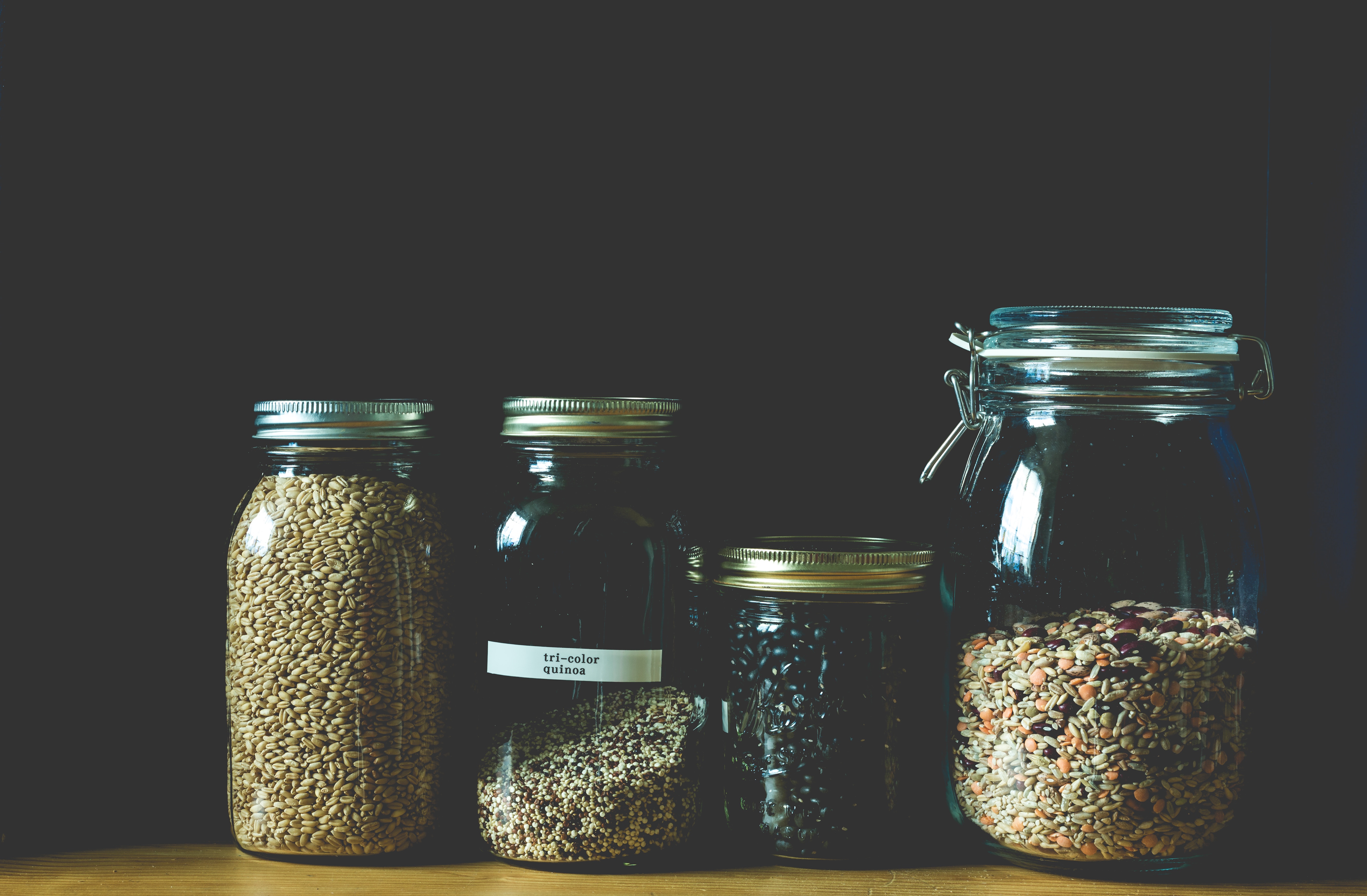 Glass Jars of Grain