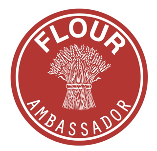 the Flour Ambassador badge with an image of a bundle of grain