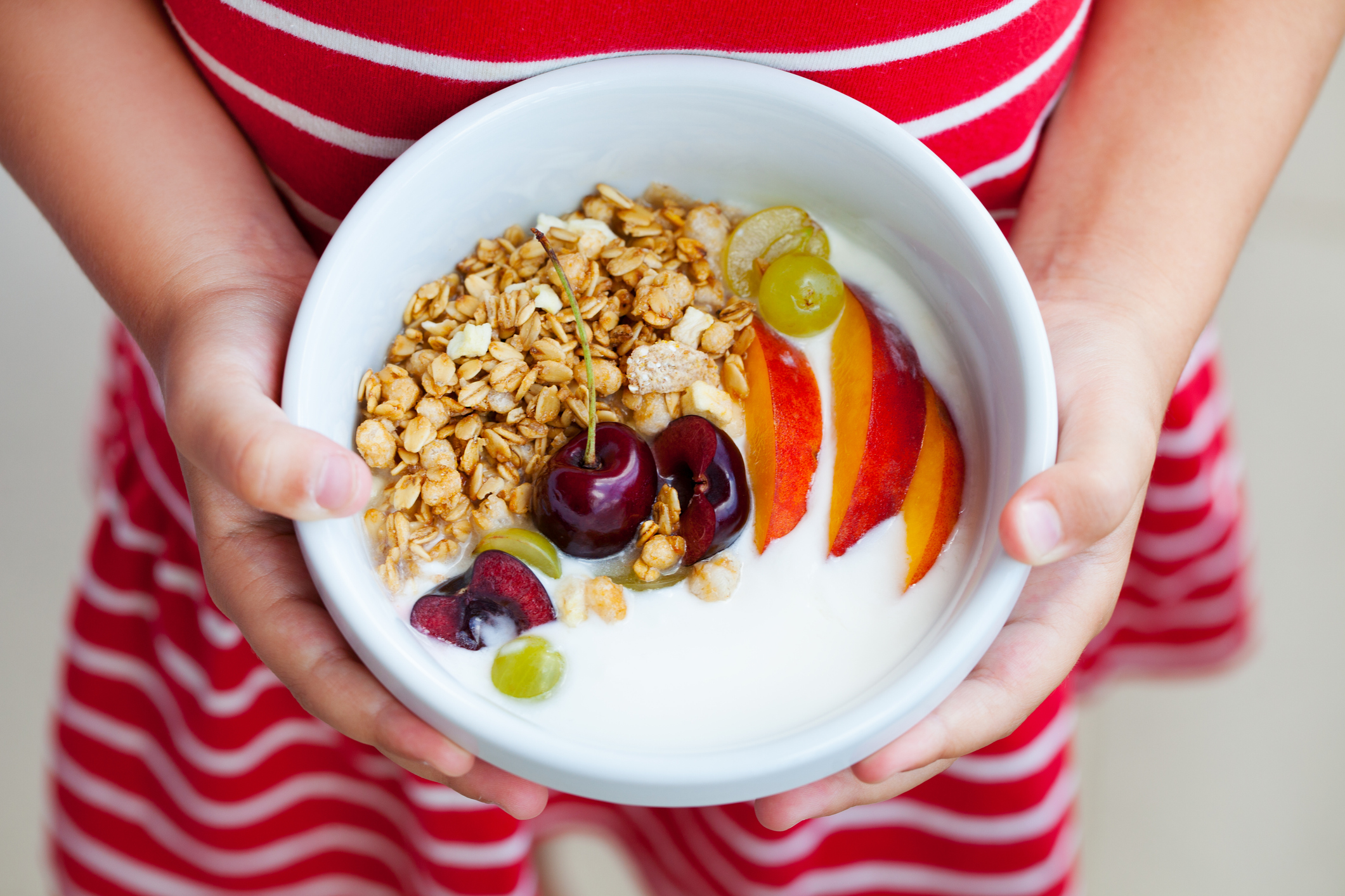 Bowl of granola and fruit