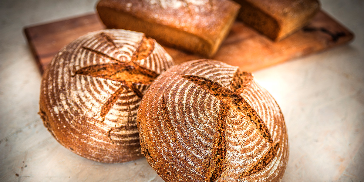 loaves of bread made from fresh ground flour